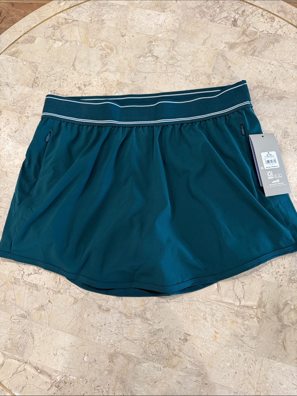 Avia Teal Athletic Skort with Zip Pockets